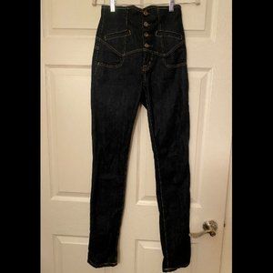 Guess High Waisted Rise Corset Style Jeans